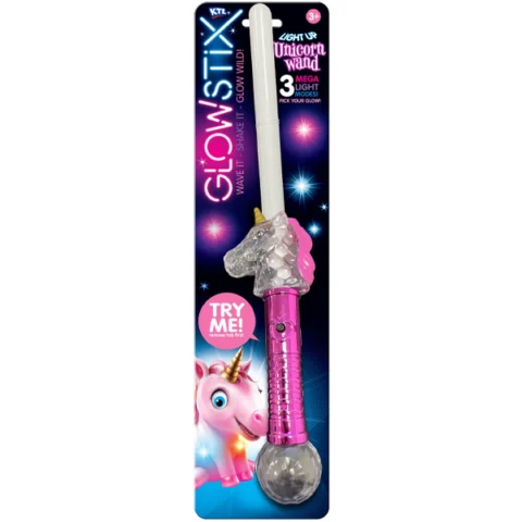 Glowstix Light-Up Unicorn Wand Baton Assorted Colours