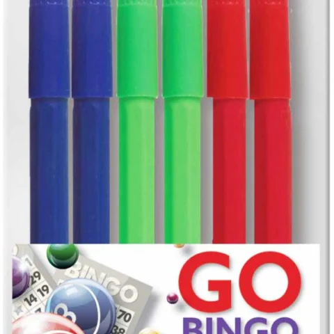 Go Bingo Assorted Colour Bingo Pens 6 Pack
