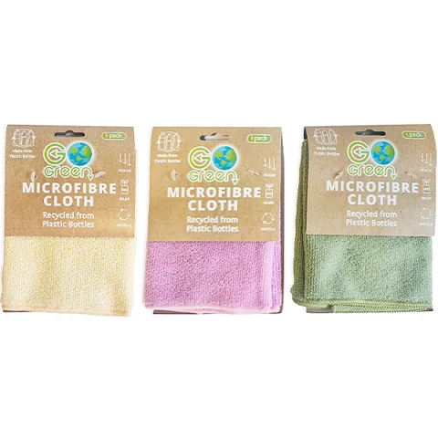 Go Green Recycled Microfibre Cloth Assorted Colours