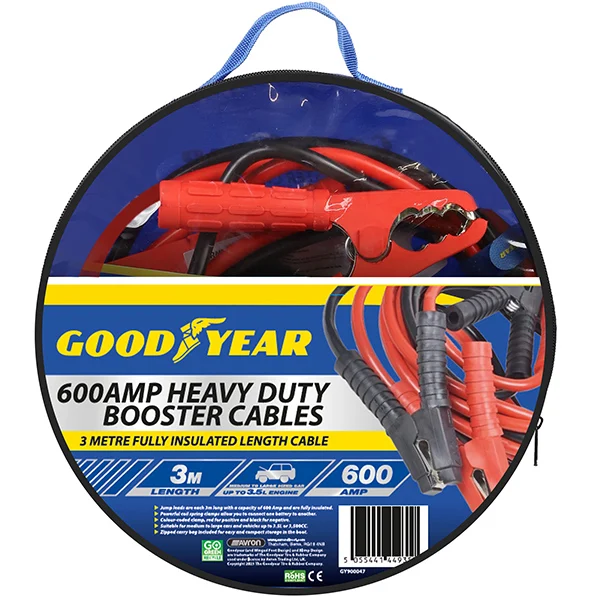 Goodyear 600amp Heavy Duty Booster Cables 3m