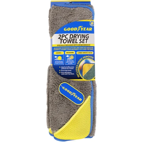 Goodyear Microfibre Luxury Valet Drying Towel Set 2 Pack