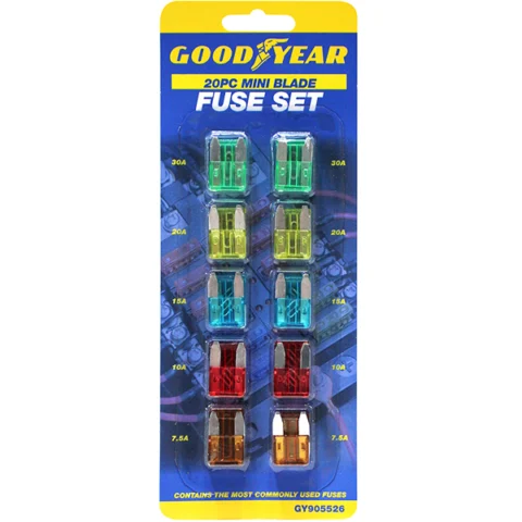 Goodyear Mini Blade Car Fuse Set 20pc