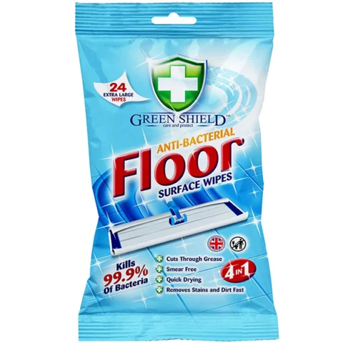 Greenshield Anti-Bacterial 4-In-1 Floor Wipes 24 Sheets
