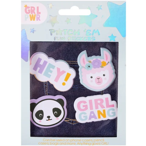 GRL PWR Fun Sticky Patches 4 Pack