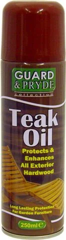 Guard And Pride Teak Oil Protects And Enhances All Exterior Hardware Spray 250ml (Ideal For Outdoor Furniture)
