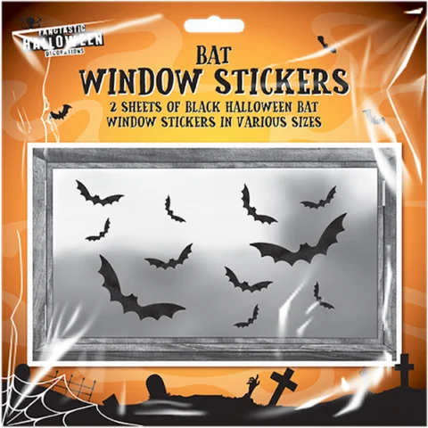 Halloween Bat Window Stickers 2 Pack