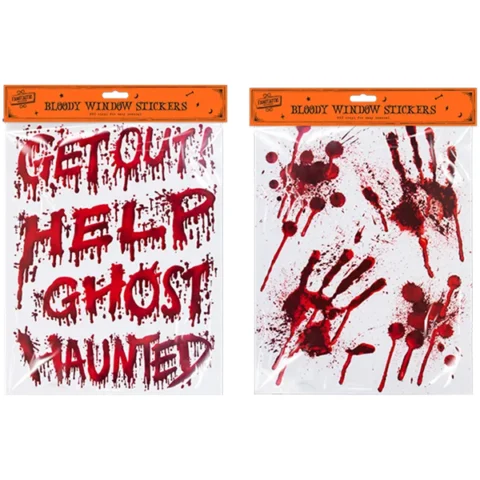 Halloween Blood Window Stickers Assorted