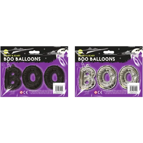 Halloween Boo Balloons Assorted Colours 34cm