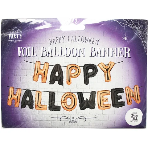 Halloween Foil Balloon Banner 34cm