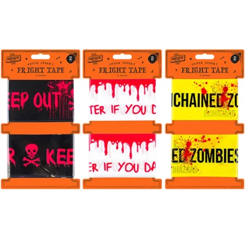 Halloween Fright Tape 2 Pack Assorted