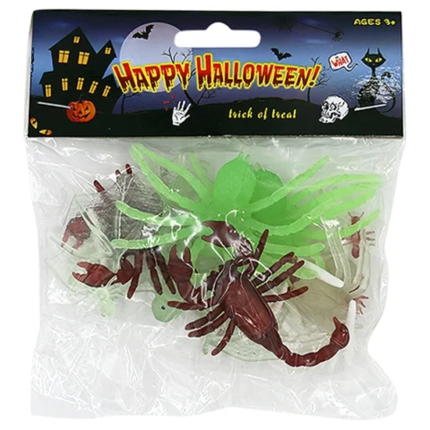 Halloween Glow In The Dark Creepy Insects Assorted