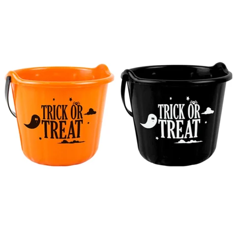 Halloween Trick-Or-Treat Bucket 22cm X 17.5cm Assorted