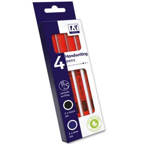 Handwriting Pens Black & Blue 4-Pack