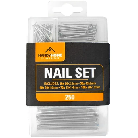 Handy Homes Assorted Nail Set 250 Pack