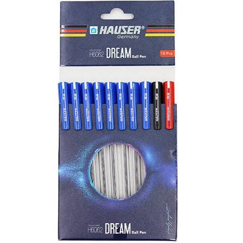 Hauser Dream Assorted Colour Premium Ball Pen 10 Pack