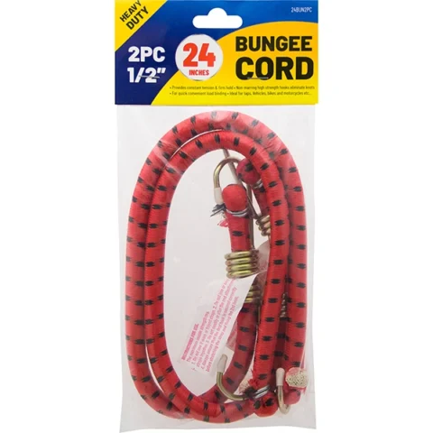 Heavy Duty 1/2" Bungee Cord 24" 2pc