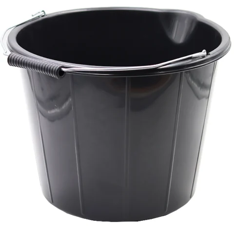 Heavy Duty Black Builders Bucket 14L