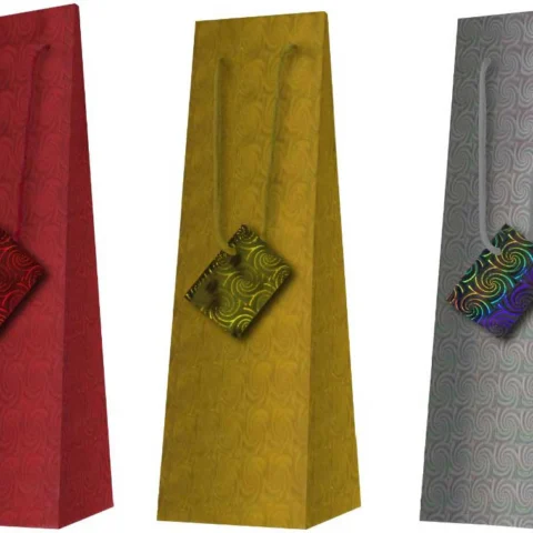 Holographic Bottle Bag (Gold, Silver And Red)