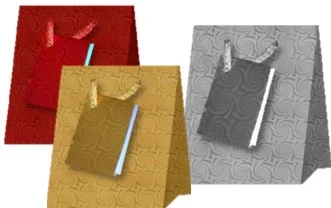 Holographic Gift Bag Small (Gold, Silver And Red)