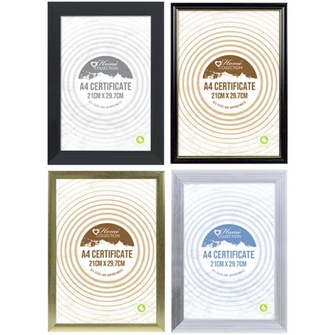 Home Collection A4 Certificate Photo Frame Assorted