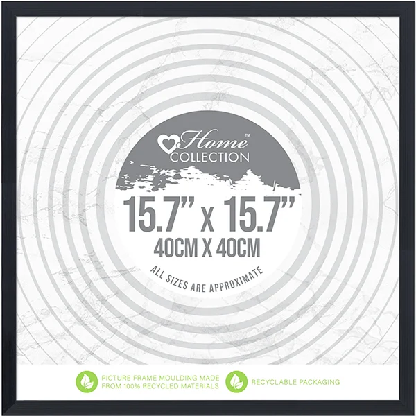 Home Collection Cambridge Black Glass Photo Frame 40cm X 40cm