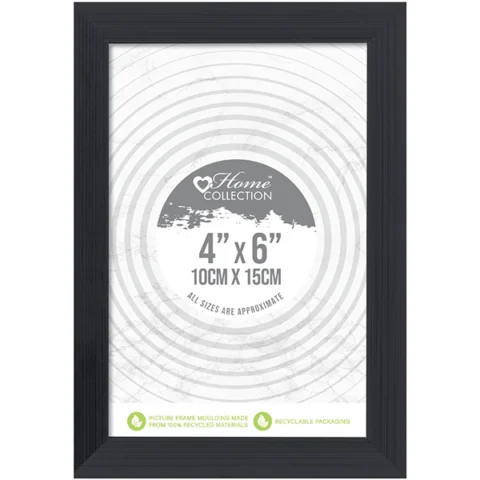 Home Collection Cambridge Black Photo Frame 4" X 6"