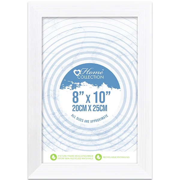 Home Collection Cambridge White Glass Photo Frame 8" X 10"