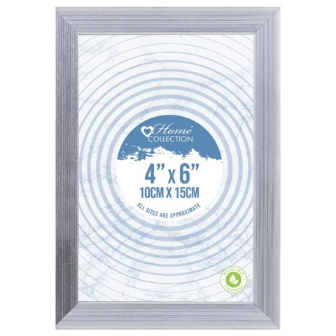 Home Collection Silver Photo Frame 4" X 6"