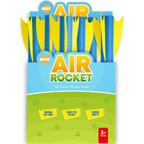 Hoot Air Rocket Throw Toy Assorted Colours
