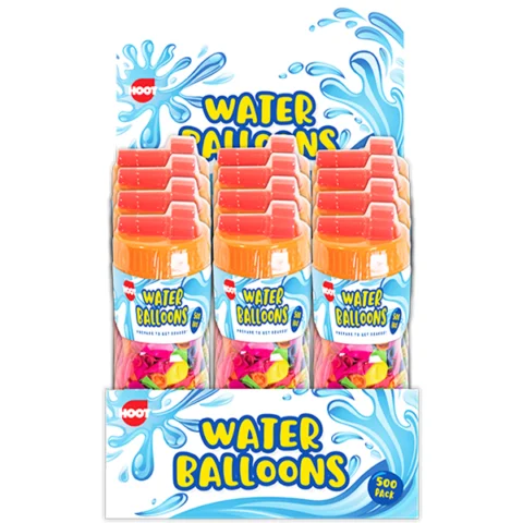 Hoot Assorted Colours Water Balloons 500 Pack