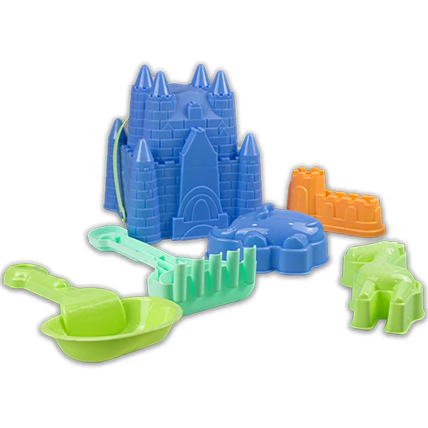 Hoot Beach Bucket Sandcastle Set 7pc Assorted Colours
