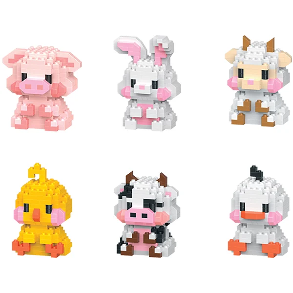 Hoot Build-A-Box Farm Collection Building Block Kits Assorted