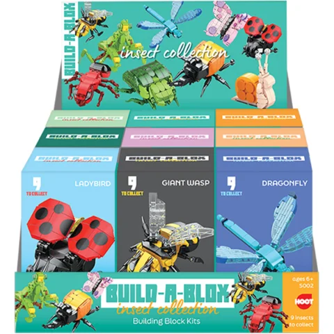 Hoot Build-A-Box Insect Collection Building Block Kits Assorted