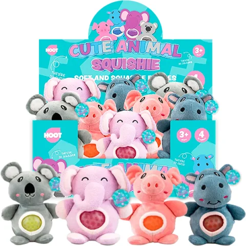 Hoot Cute Animal Squishie Jelly Belly Plush Toy Assorted