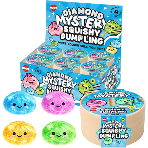 Hoot Diamond Mystery Squishy Dumpling Squish Toy 8.2cm Assorted Colours