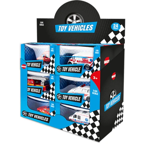 Hoot Die Cast Emergency Vehicle Toys Assorted