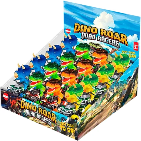 Hoot Dino Roar Quad Racer Dinosaur Cars Assorted