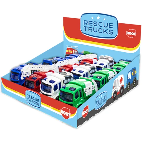 Hoot Emergency Vehicles Trucks Assorted
