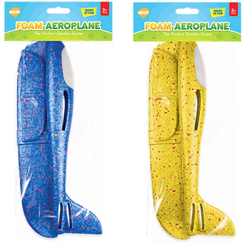 Hoot Foam Aeroplane Assorted Colours 47cm X 48cm