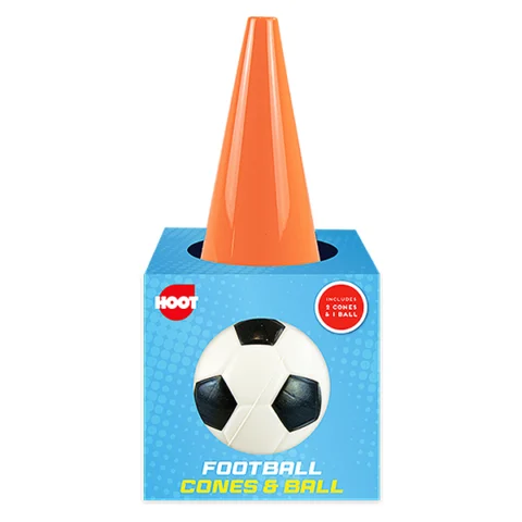 Hoot Football Cones & Ball Play Set 3pc