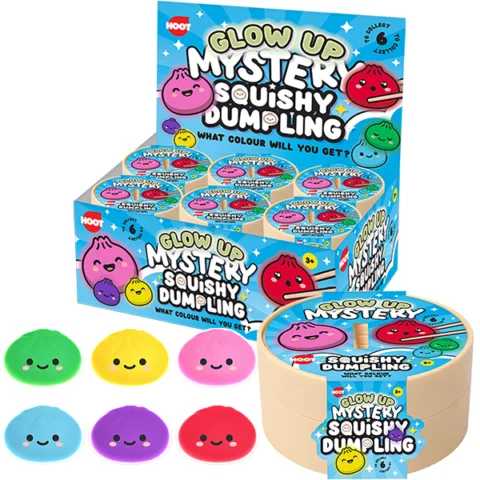 Hoot Glow Up Mystery Squishy Dumpling Squish Toy 8.2cm Assorted Colours