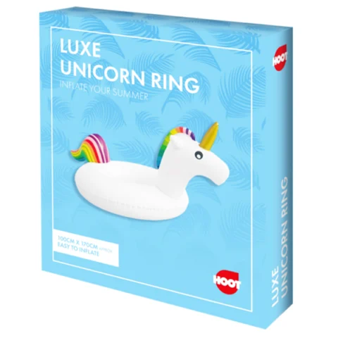 Hoot Inflatable Luxe Unicorn Ring Float 100cm X 170cm