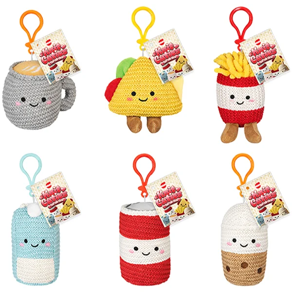 Hoot Knit Cuties Fast Food Keyring 10cm Assorted