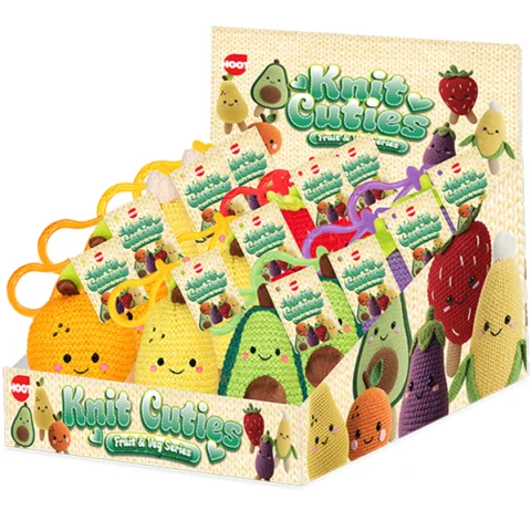 Hoot Knit Cuties Fruit Keyring 10cm Assorted