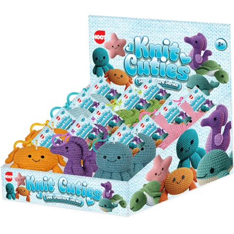 Hoot Knit Cuties Sea Animals Keyring 10cm Assorted