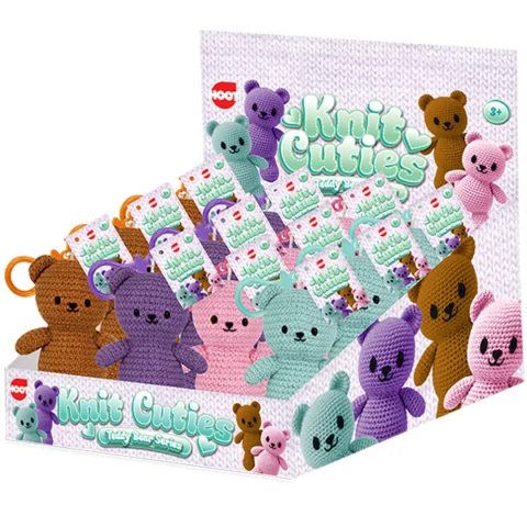 Hoot Knit Cuties Teddy Bear Keyring 10cm Assorted