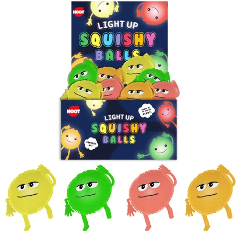 Hoot Light-Up Squishy Balls Assorted Colours
