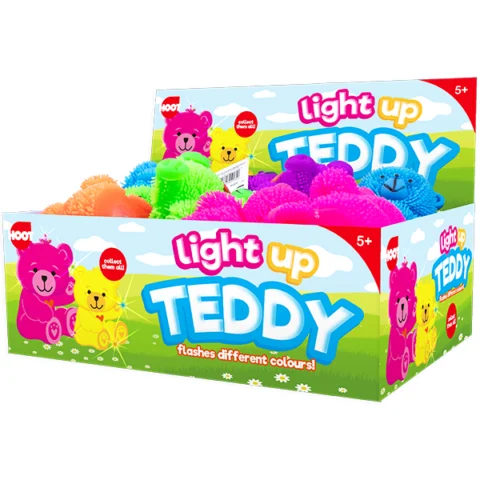 Hoot Light-Up Teddy Bear Assorted Colours
