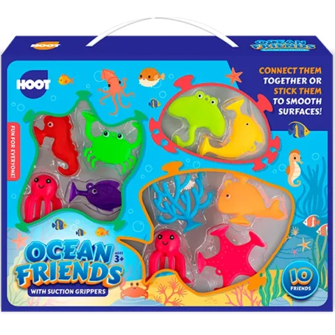 Hoot Ocean Friends Suction Grip Sea Characters 10 Pack