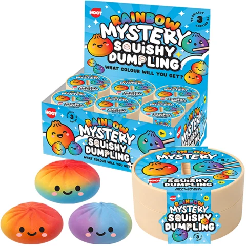 Hoot Rainbow Mystery Squishy Dumpling Squish Toy 8.2cm Assorted Colours